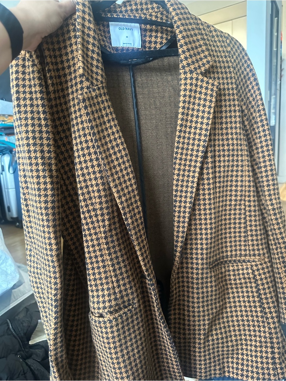 Old Navy Brown and Black Houndstooth Jacket